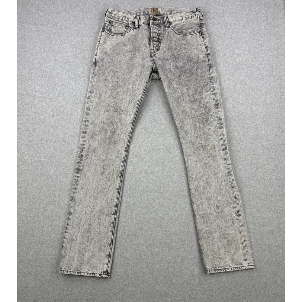 PRPS Jeans Mens 33x33 Gray Demon Fit Slim Straight Stretch‎ Streetwear Denim
